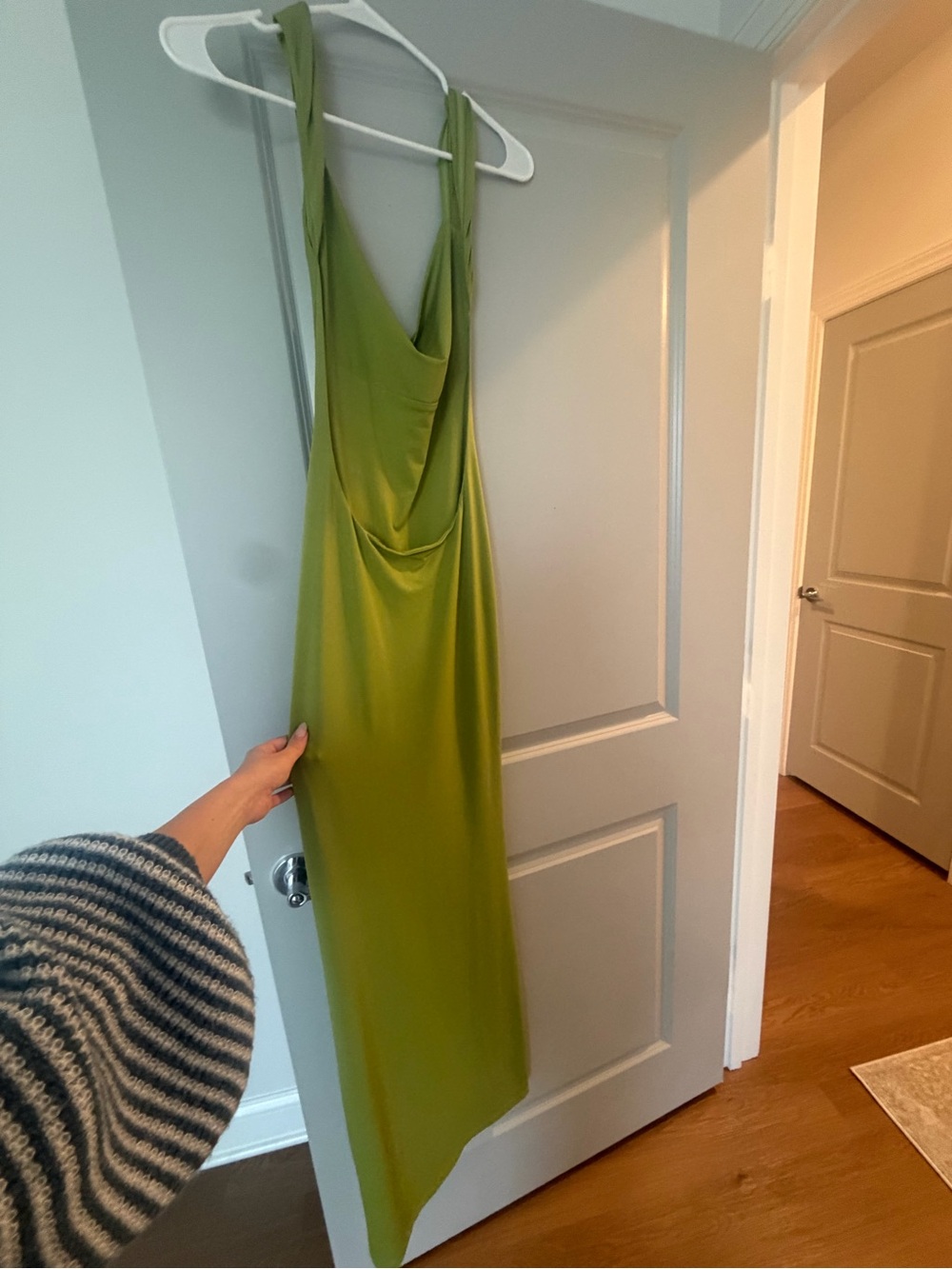 Tiger Mist Olive Green Slip Dress - Picture 2 of 3